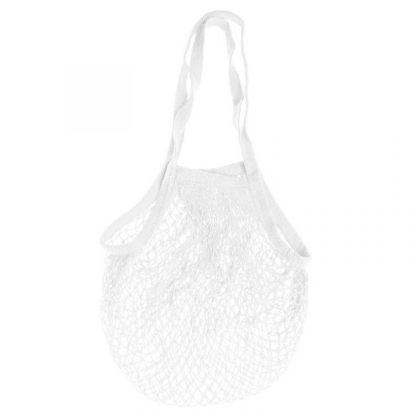 Трендовая сумочка авоська из натурального хлопка. Белая сумка-сетка для покупок, удобная и вместительная авоська