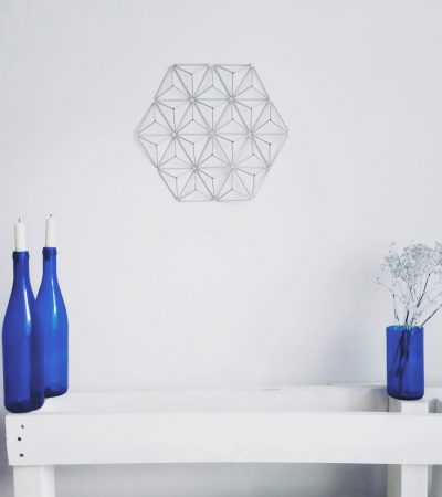 Геометрический белый настенный декор технике химмели, минималистичный геометрический интерьерный декор для в скандинавском стиле