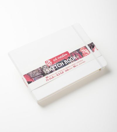 Белый прямоугольный скетчбук на резинке формата А5, идеальный альбом для эскизов в твердой обложке