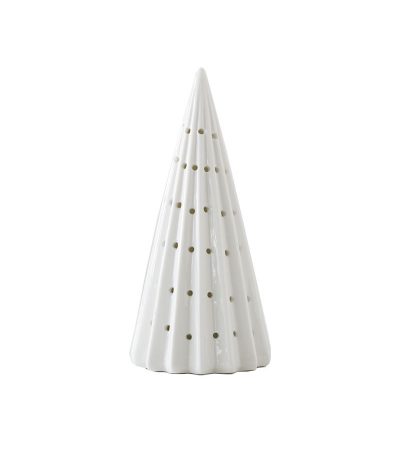 Керамический ночник с подсветкой Conica — стилизованная новогодняя ель из керамики конической формы в Скандинавском стиле