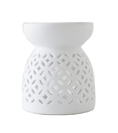 Керамическая белая аромалампа Morocco White — для домашней релаксации и ароматерапии