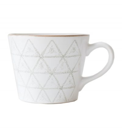 Объемная керамическая кружка Pyramida с орнаментом в Скандинавском стиле. Большая чашка для чая и кофе