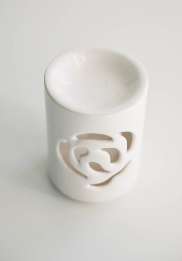 Белая керамическая интерьерная аромалампа White Rose