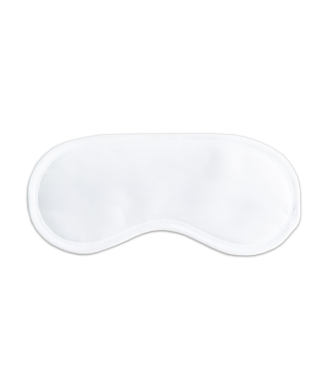Минималистичная белая атласная маска для сна на резинке