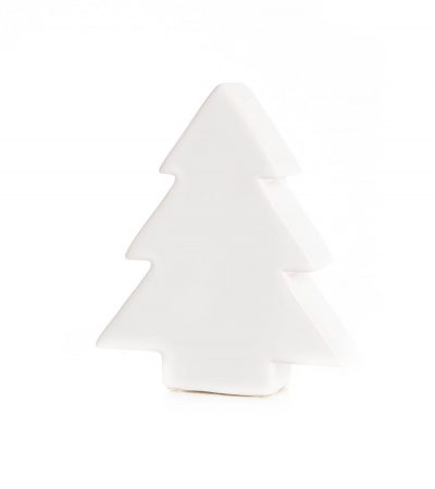 Новогодний декор белая керамическая ёлочка в стиле минимализм