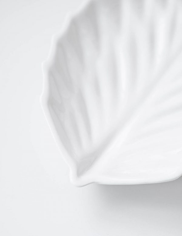 Белое керамическое блюдо Ежевика, сервировочная тарелка и подставка для хранения мелочей