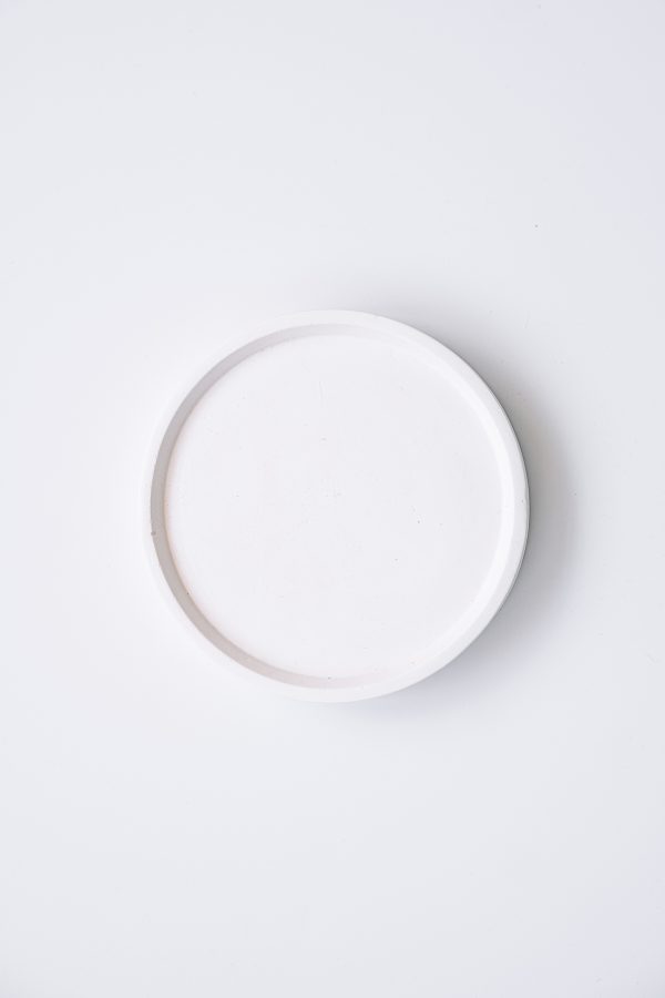 Круглый белый поднос для украшений и хранения мелочей Round White