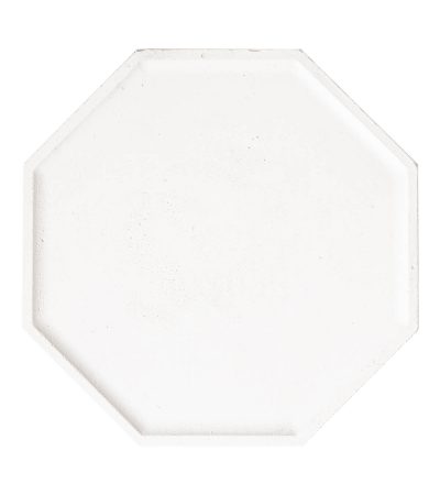 Білий восьмикутний інтер'єрний піднос для декору, октагональна підставка для дрібничок та декору